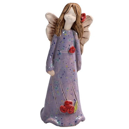 Handmade Ceramic Angel with Roses