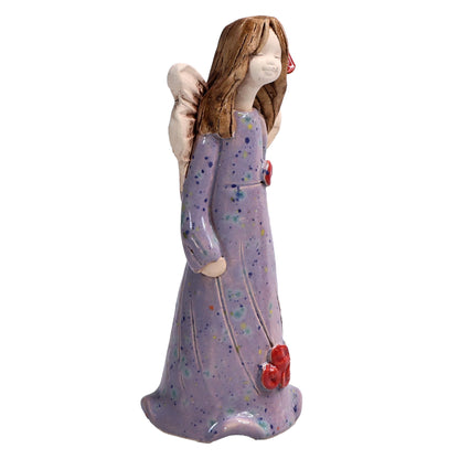 Handmade Ceramic Angel with Roses