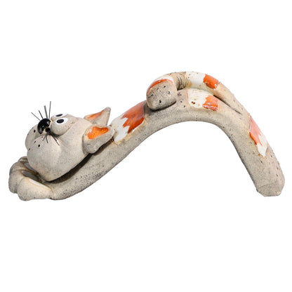 Handmade Bendy Cat with Ceramic Tail in Various Colours