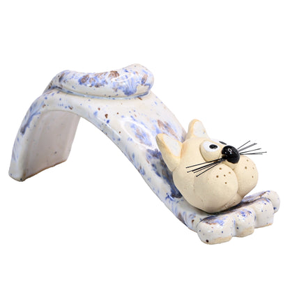 Handmade Bendy Cat with Ceramic Tail in Various Colours