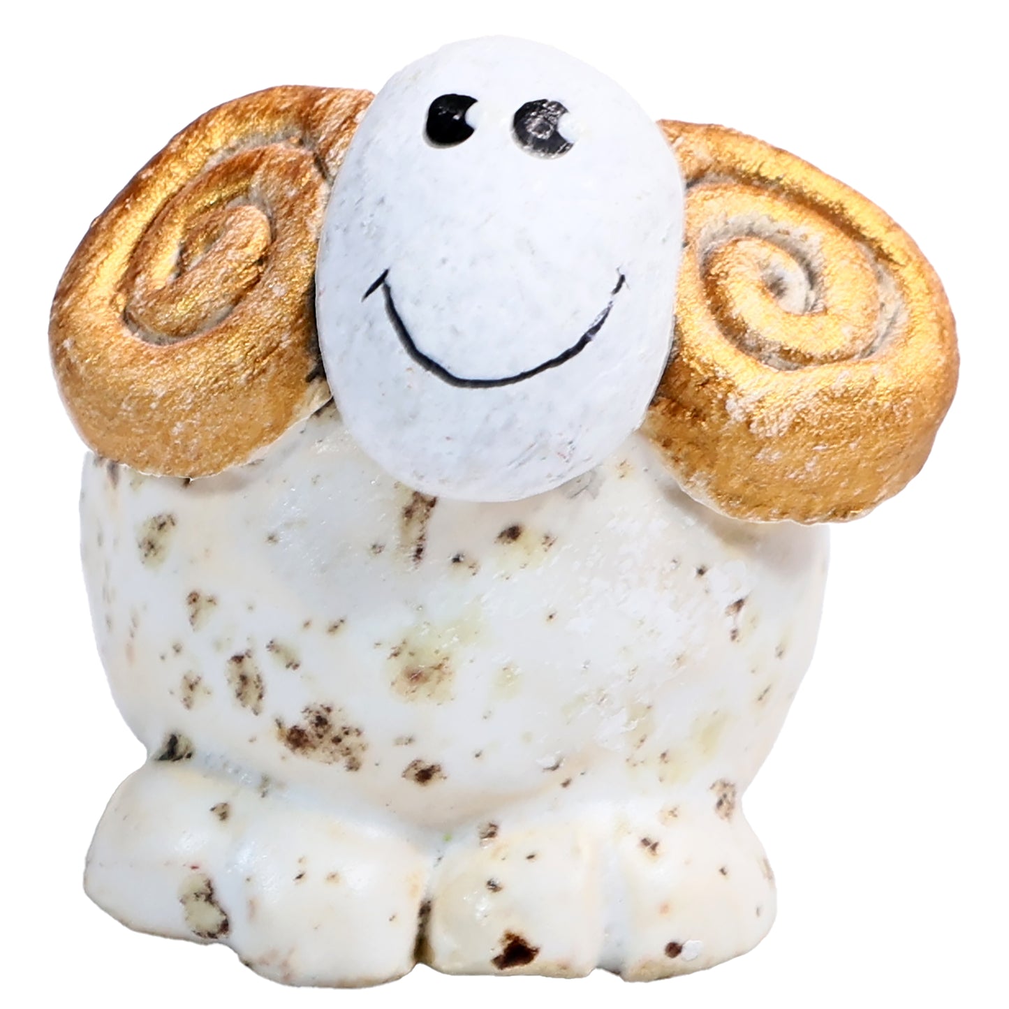 Handmade Ceramic Cute Mini Ram Couple – Quirky Smiling Duo