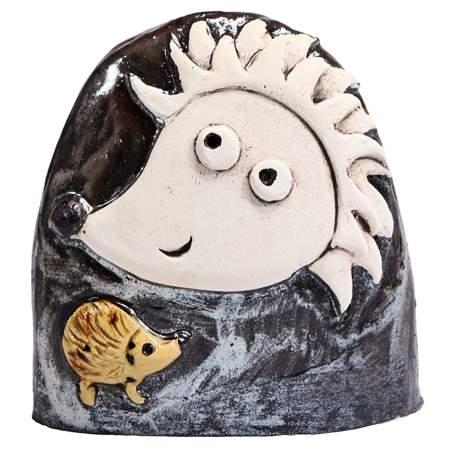 Charming Character of Handmade Ceramic Hedgehog Figurine