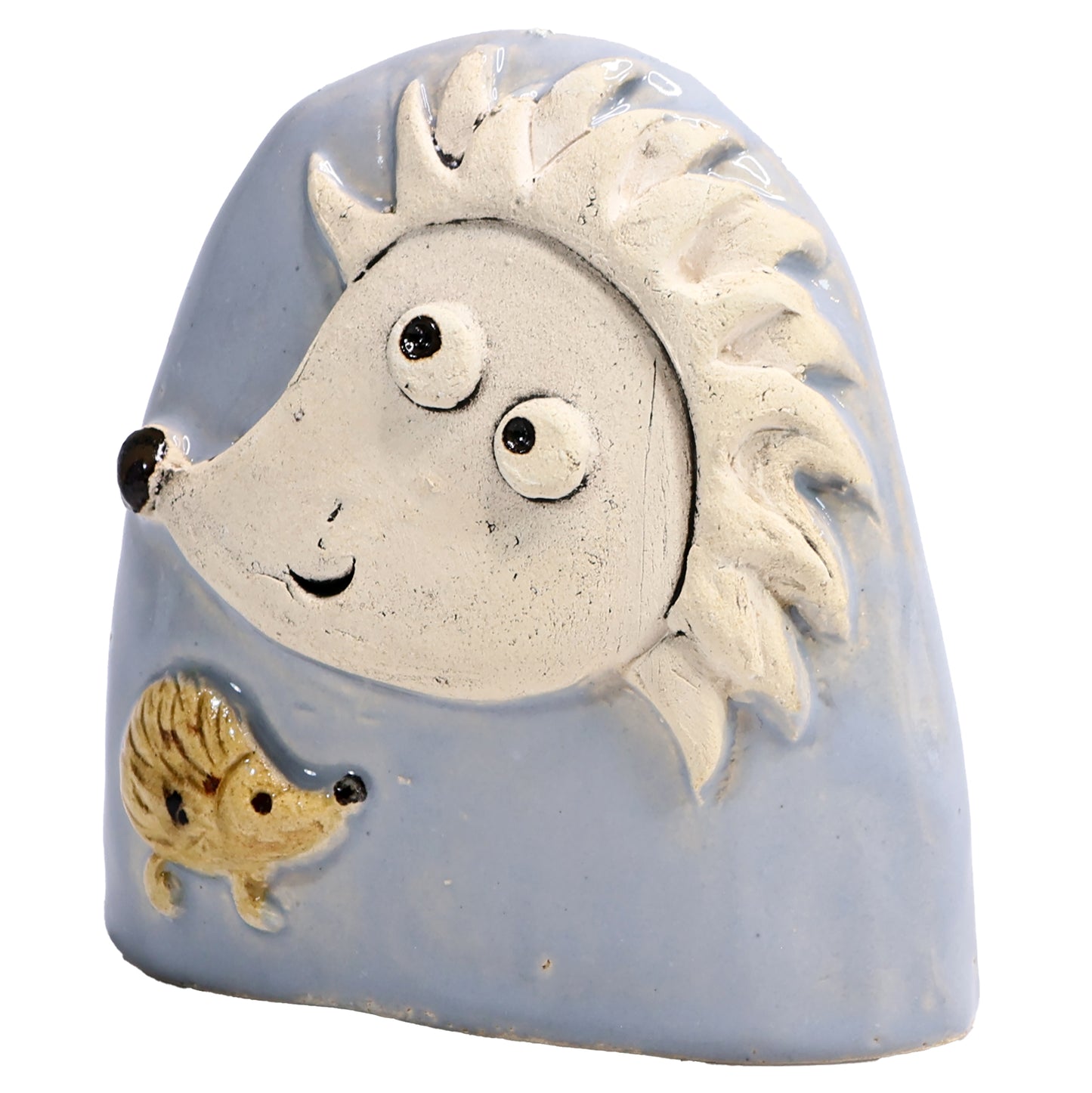 Charming Character of Handmade Ceramic Hedgehog Figurine