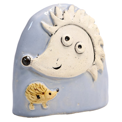 Charming Character of Handmade Ceramic Hedgehog Figurine